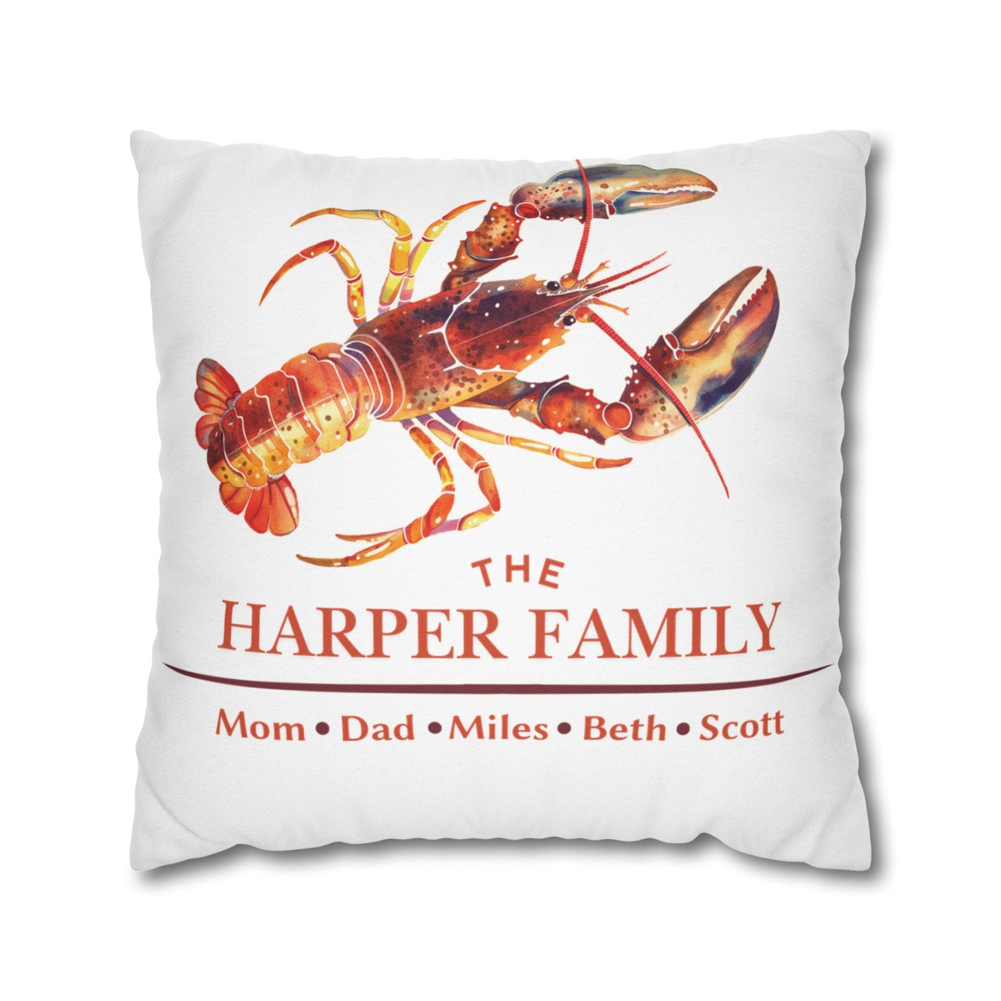 Coastal Lobster Pillow Cover
