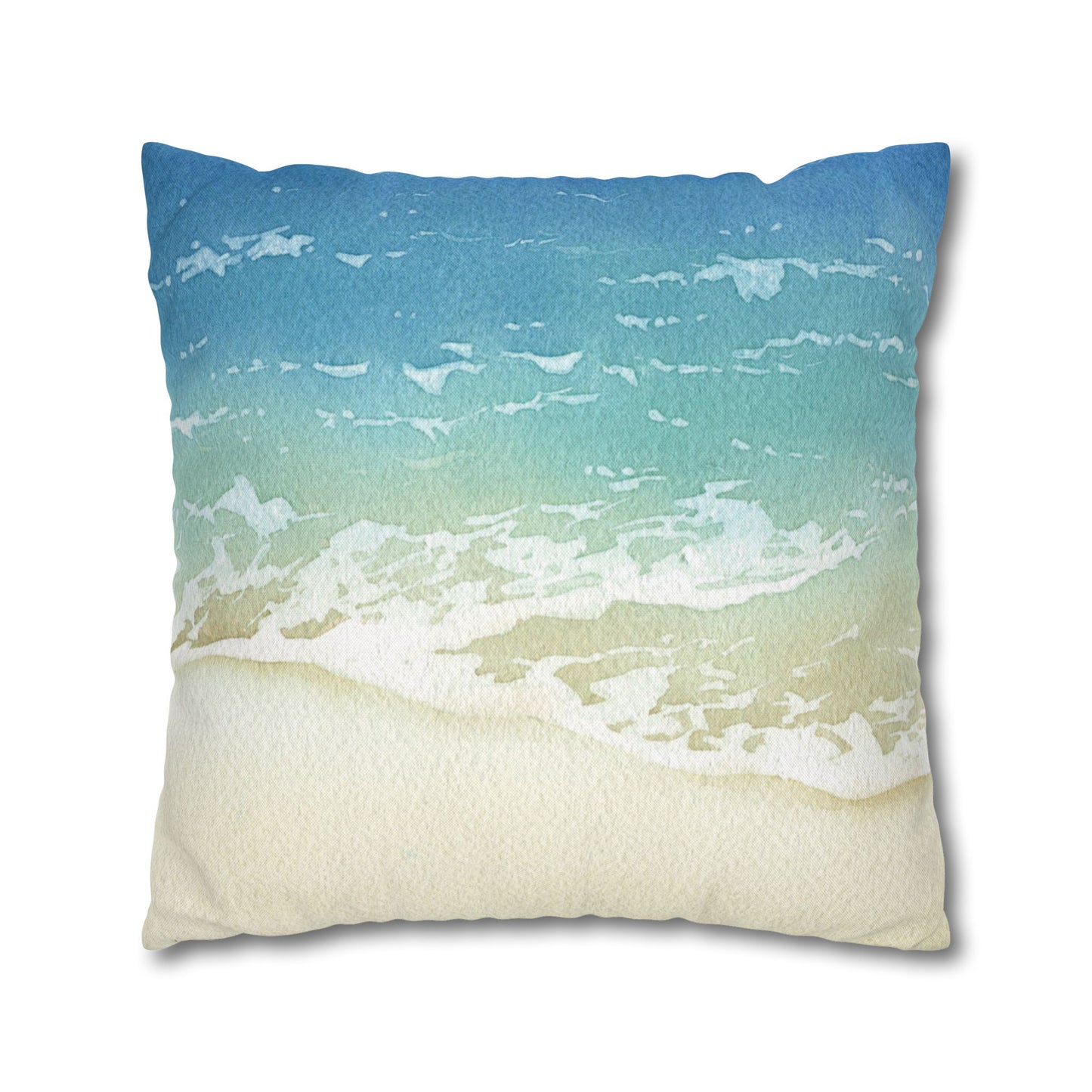 Beach And Palm Tree Pillow Cover