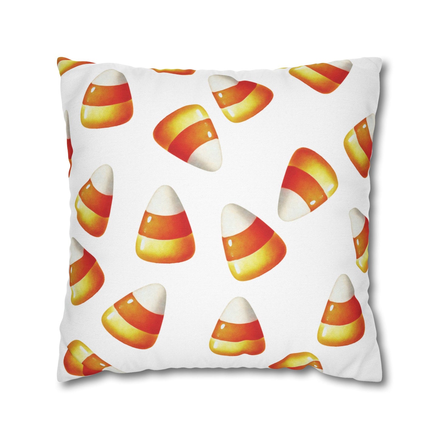 Candy Corn White Pillow Cover