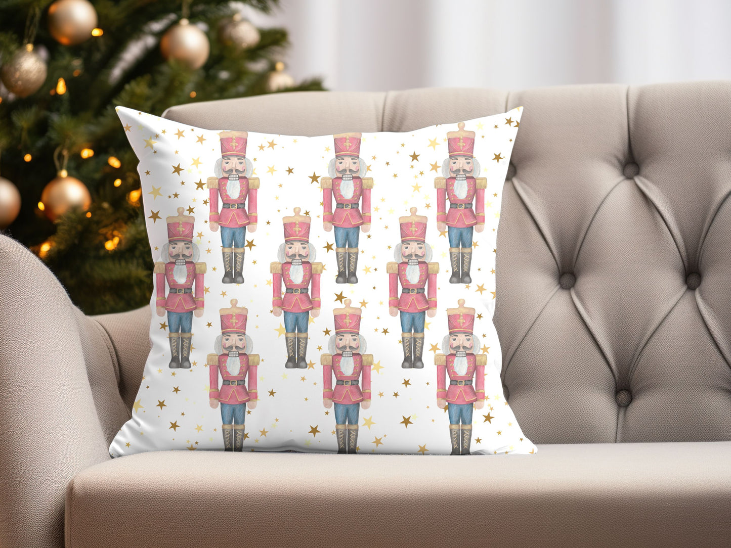 Nutcrackers With Stars Pillow Cover