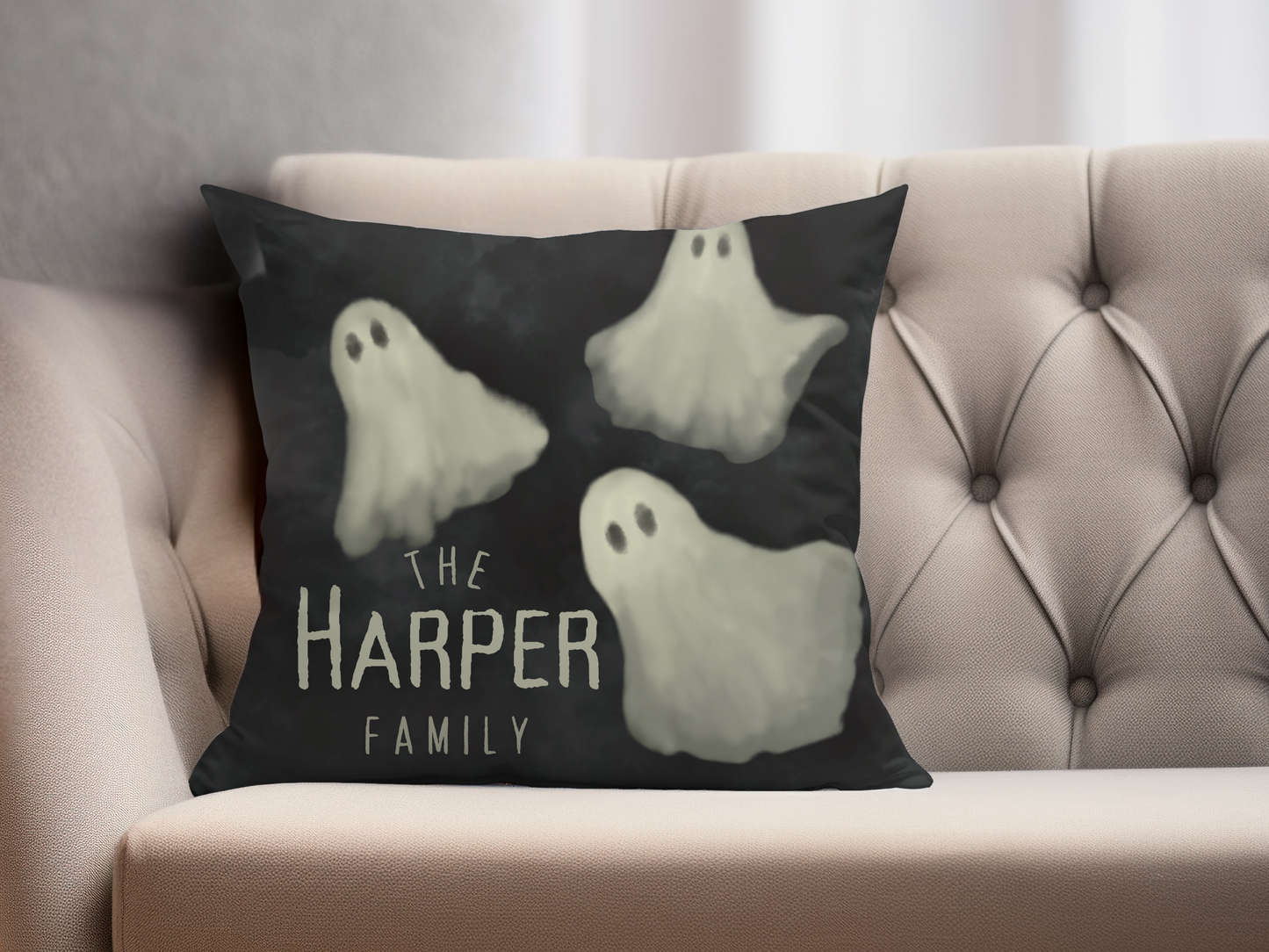 Halloween Ghosts Throw Pillow Cover