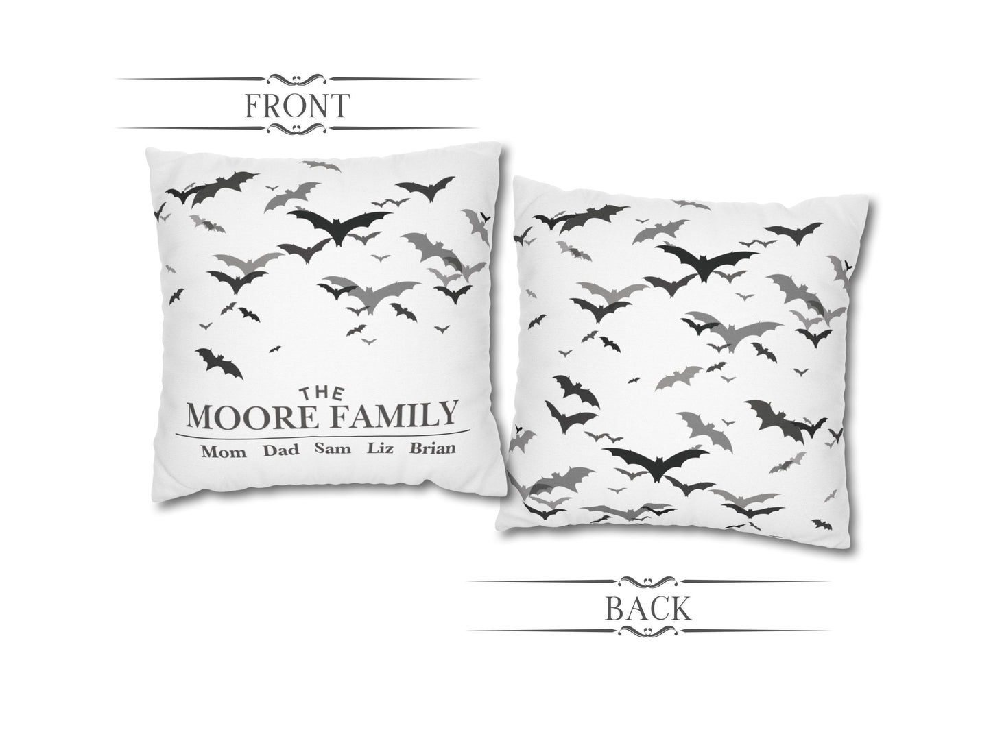 Halloween Bats Pillow Cover