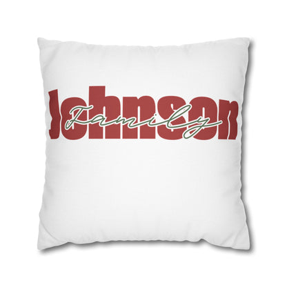 Customized Family Name Christmas Pillow Cover