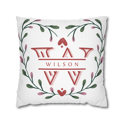 Heart Wreath Pillow Cover