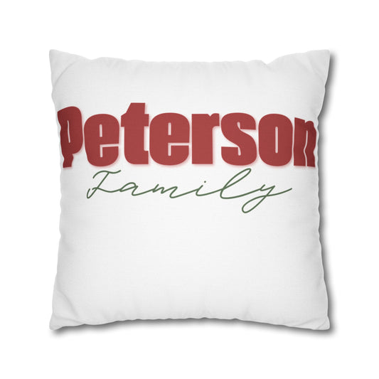 Personalized Family Name Christmas Pillow Cover