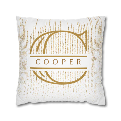 Gold Monogrammed Christmas Pillow Cover