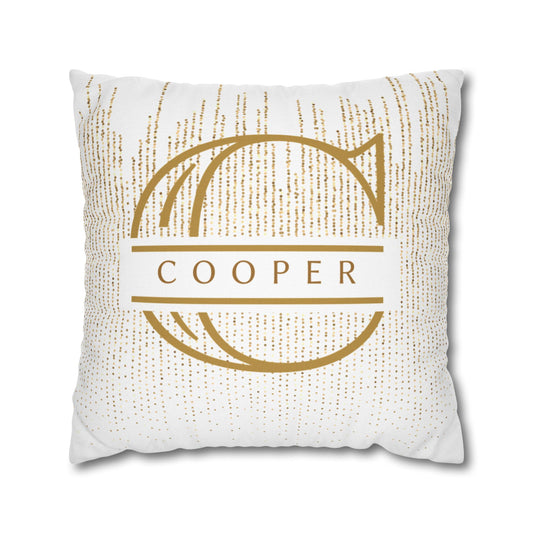Gold Monogrammed Christmas Pillow Cover