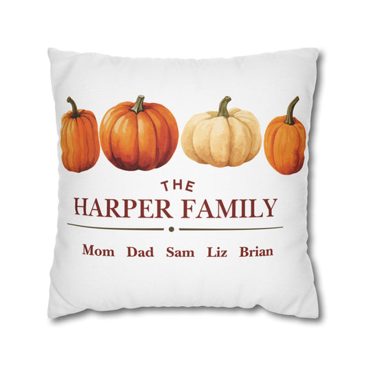 Personalized Pumpkin Fall Pillow Cover