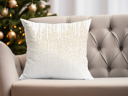 Gold Monogrammed Christmas Pillow Cover