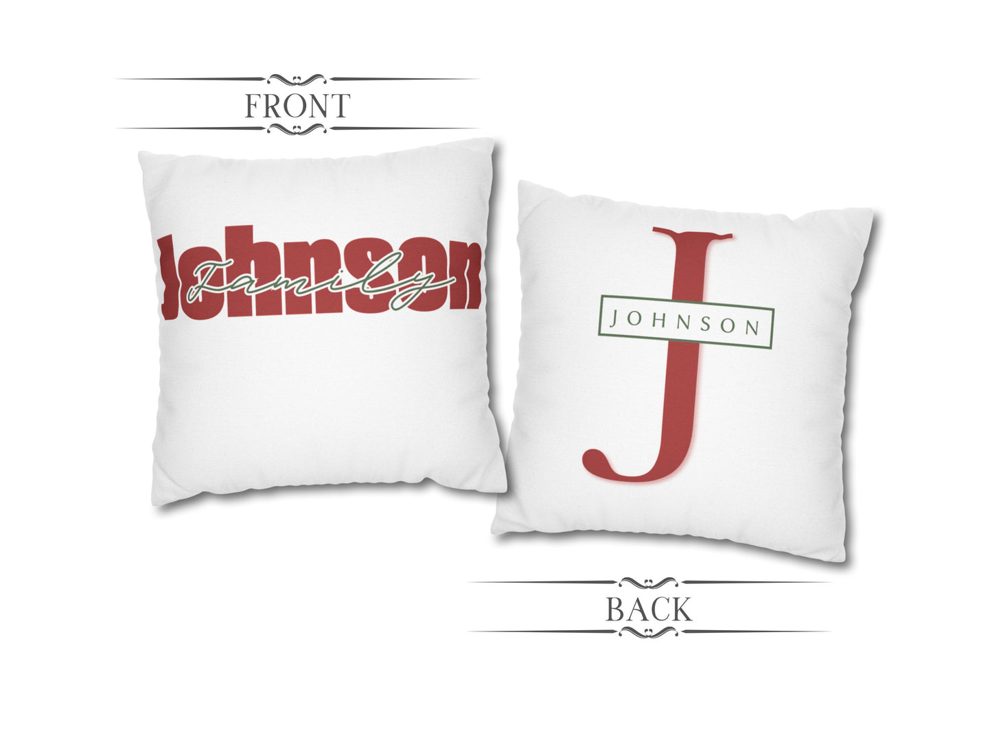 Customized Family Name Christmas Pillow Cover