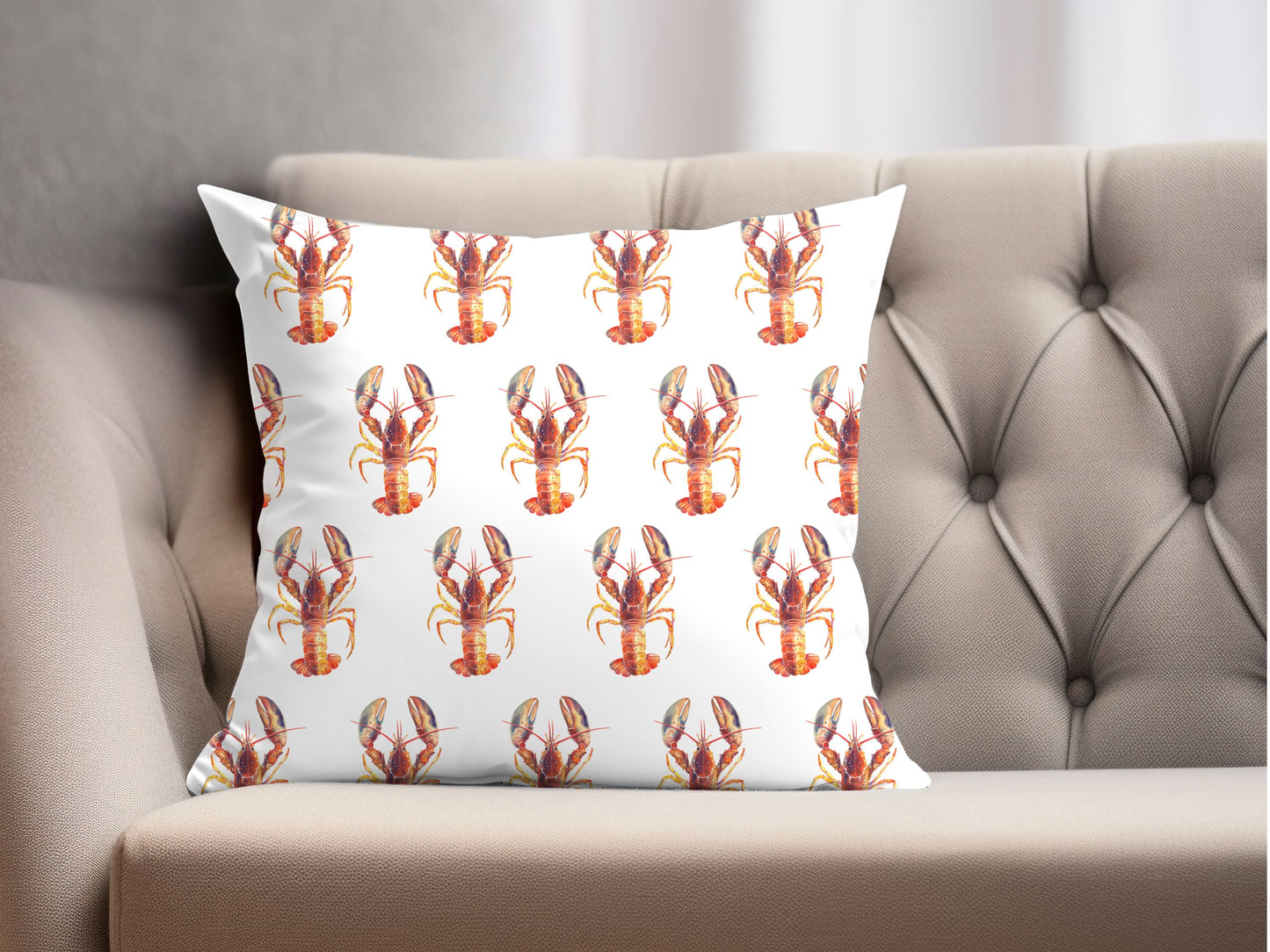 Coastal Lobster Pillow Cover