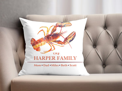 Coastal Lobster Pillow Cover