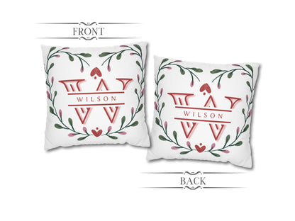 Heart Wreath Pillow Cover