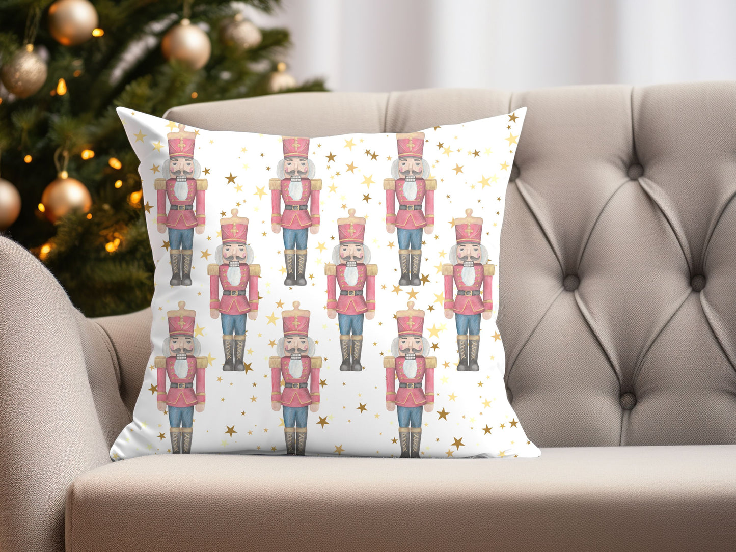 Nutcrackers With Stars Pillow Cover