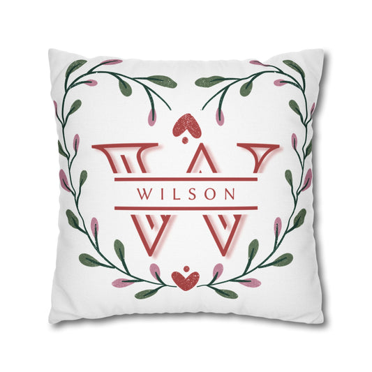 Heart Wreath Pillow Cover