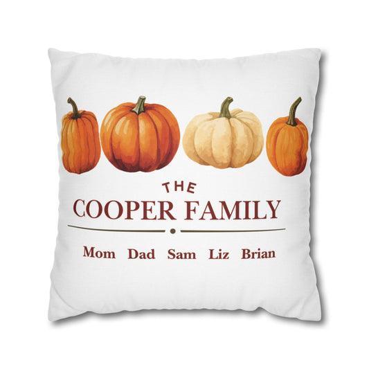 Customizable Fall Pumpkin Pillow Cover