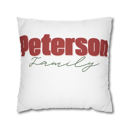 Personalized Family Name Christmas Pillow Cover