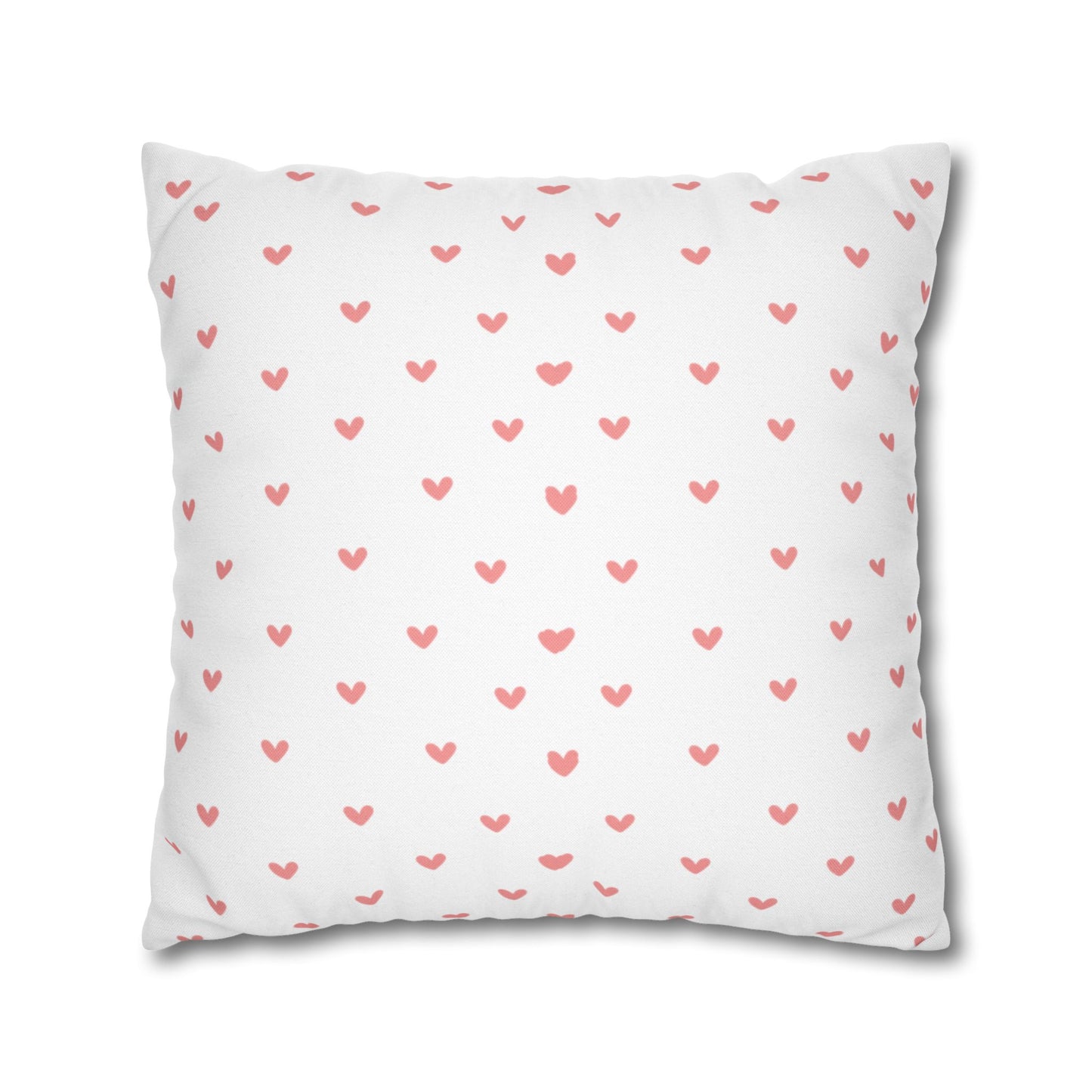 Pink Heart Pillow Cover